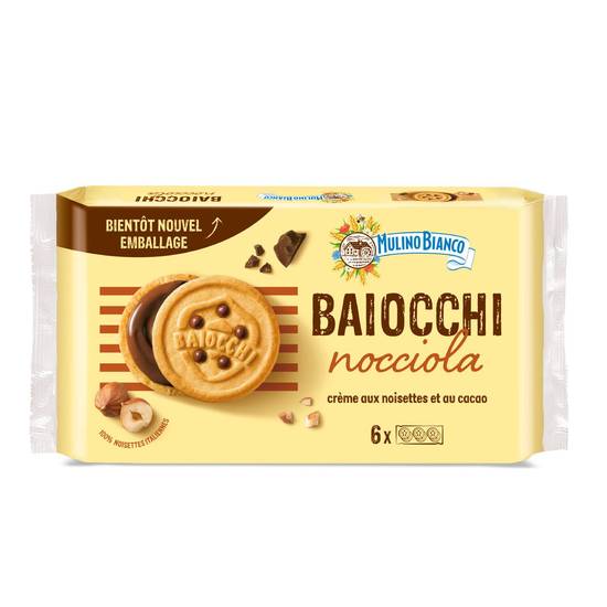 Biscuits Baiocchi Nocciola snack MULINO BIANCO - le paquet de 336 g