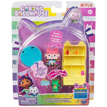 Gabby's Dollhouse Celebration Series Baby Box Cat Bobble Figure - 1.0 ea