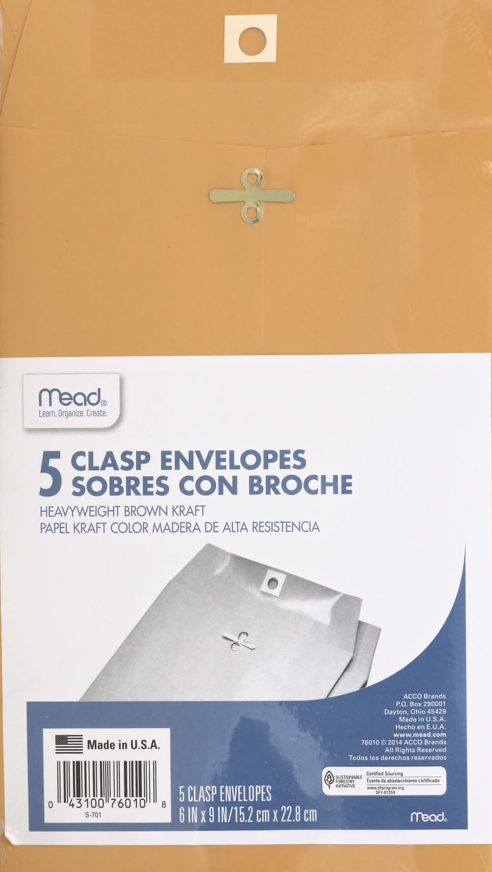 Mead Clasp Envelopes