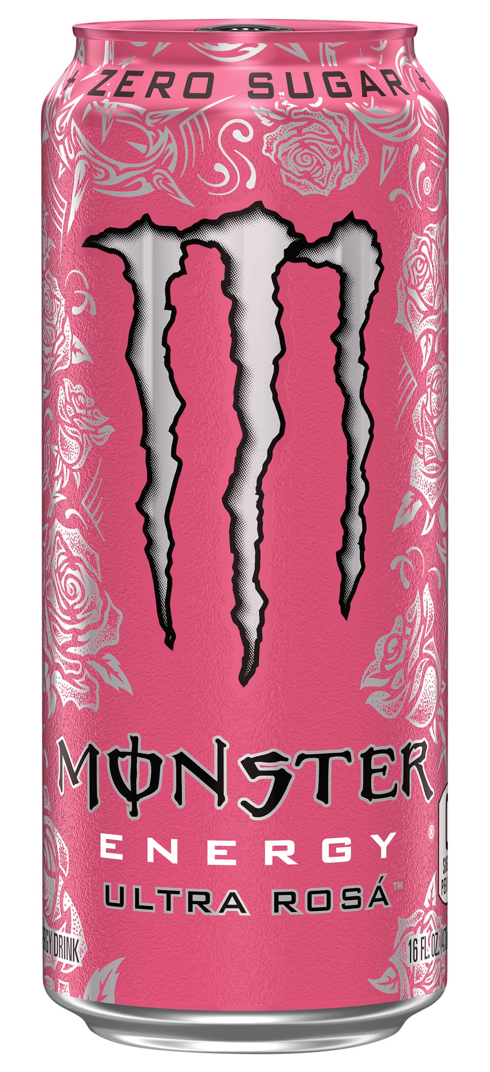 Monster Energy Zero Sugar Energy Drink, Ultra Rosa (16 fl oz)