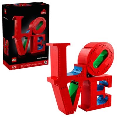 LEGO Love Collectible Home Decor Gift Idea Building Set Ages 18+ (791 ct)