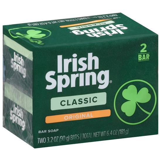 Irish Spring Original Deodorant Soap (2 x 3.2 oz)