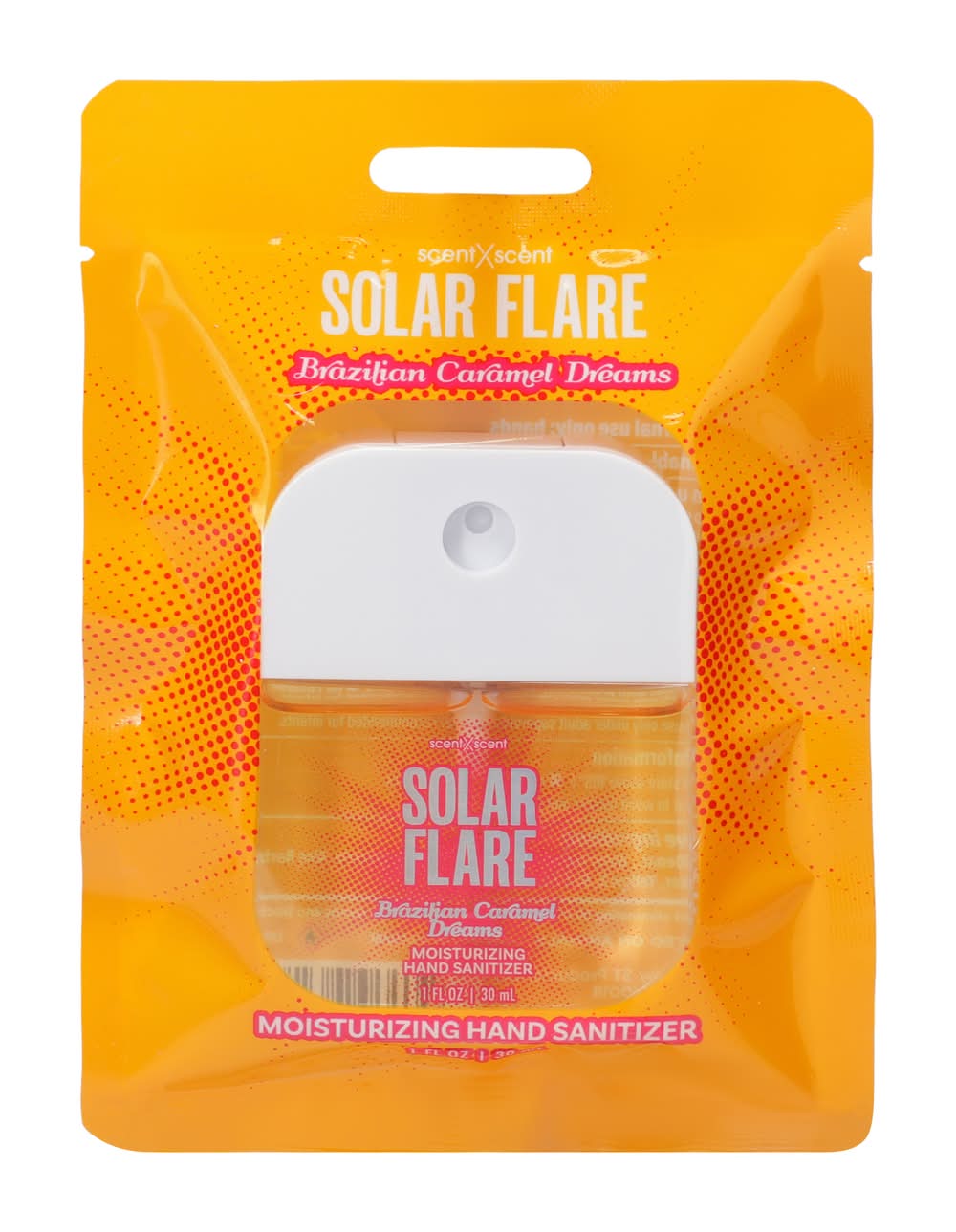 ScentXScent Solar Flare Brazilian Caramel Dreams Hand Sanitizer 1oz Brazilian Caramel Dreams