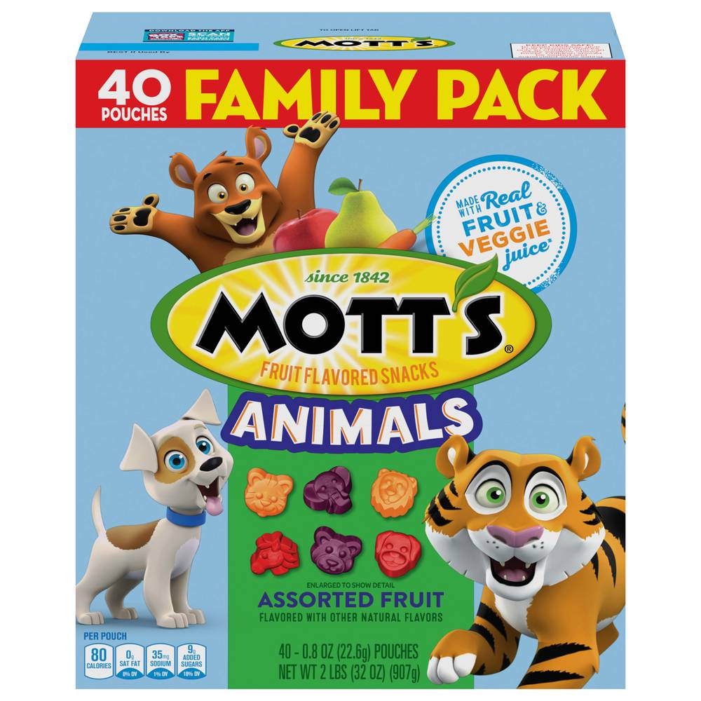 Mott's Animals Assorted Fruit Flavored Snacks (2 lbs, 40 ct)