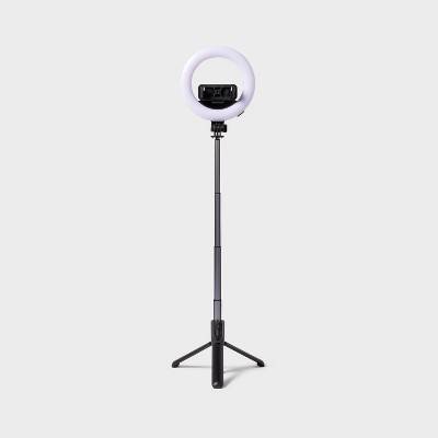 Tripod Selfie Stick with LED Ring Light -  heyday™ Black