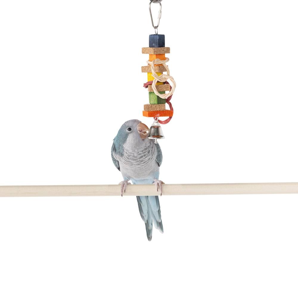 All Living Things® Rainbow Cork Stacks Bird Toy (Color: Assorted, Size: Small)