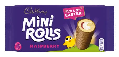 Cadbury Raspberry, Mini Cake Rolls (5 pack)