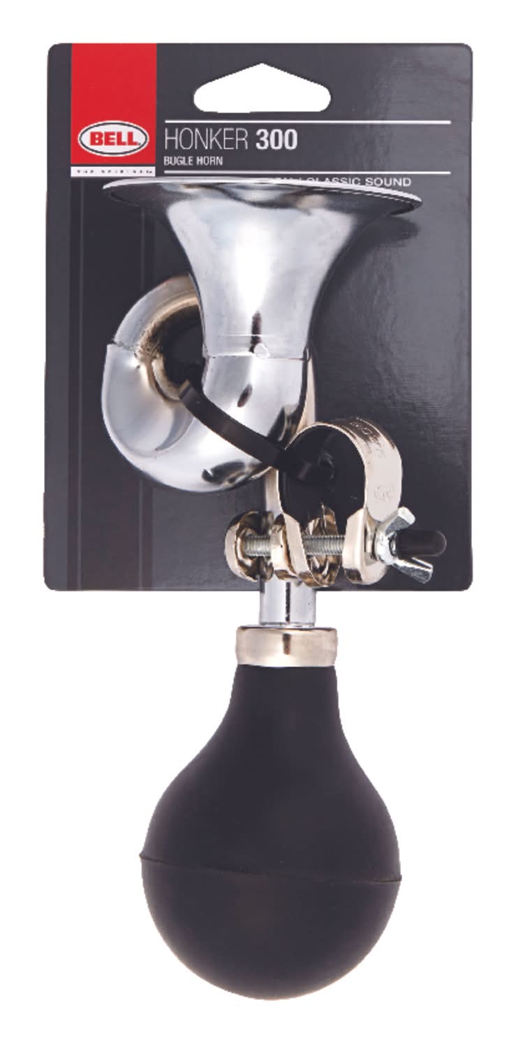 Bell Sports Honker 300 Steel Bugle Horn Silver/Black