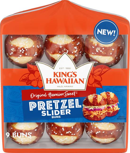 King's Hawaiian Original Hawaiian Sweet Pretzel Slider (9 buns)