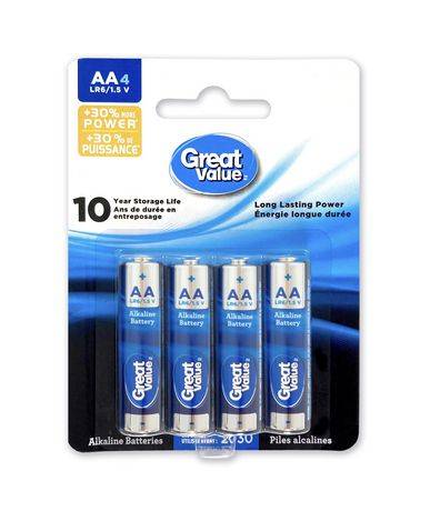 Great Value Aa Alkaline Batteries