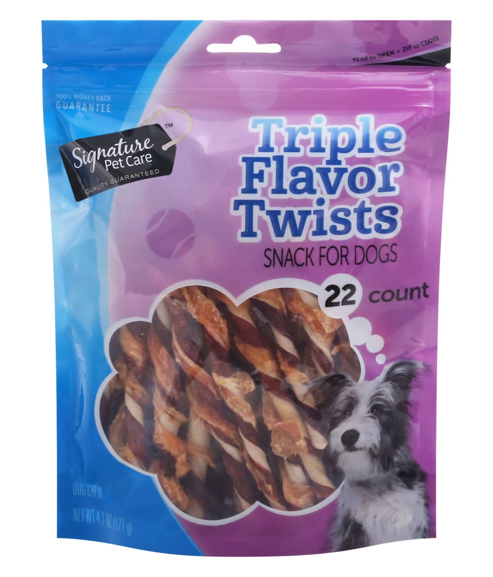 Signature Triple Flavor Twists Snack For Dogs (4.2 oz)