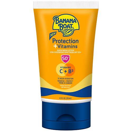 Banana Boat Protection + Vitamins Sunscreen Lotion, SPF 50 - 4.5 fl oz
