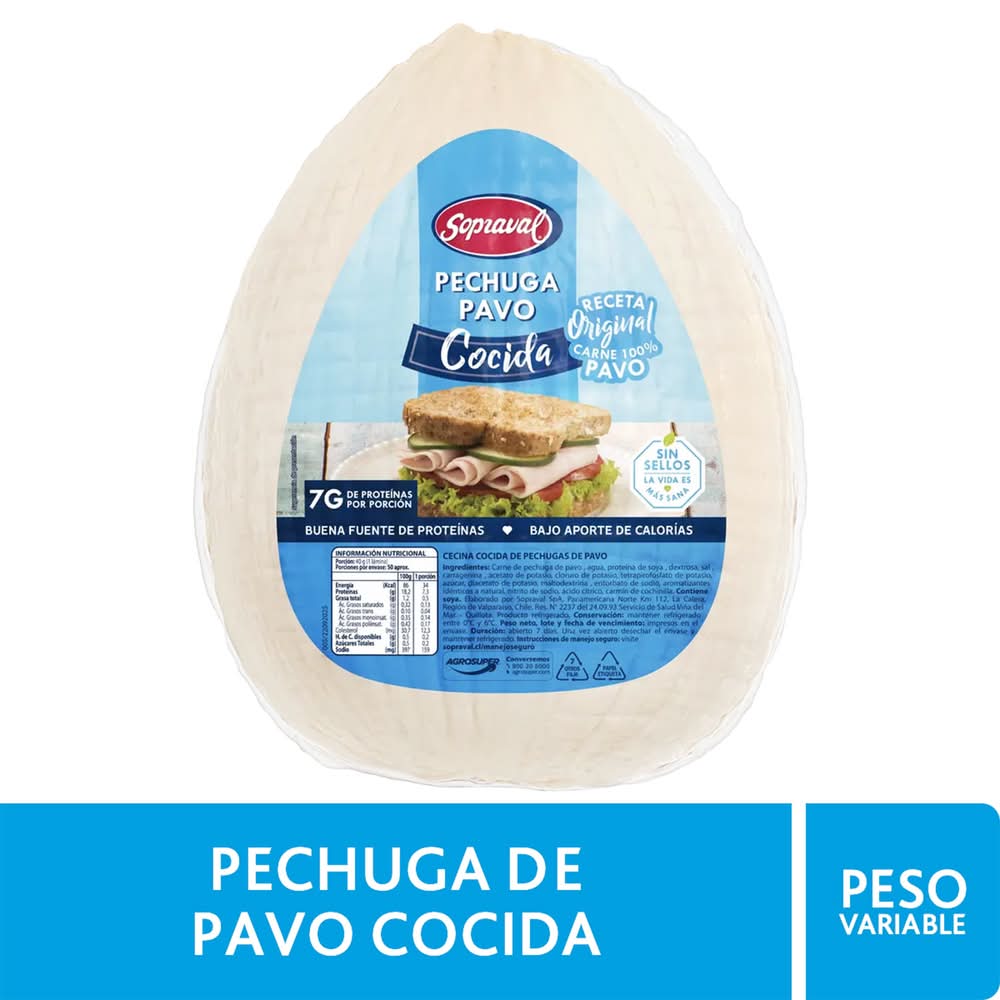 Sopraval · Pechuga de pavo cocida
