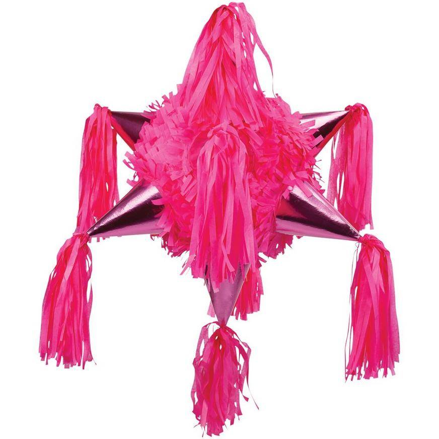 Bright Pink 8-Point Star Pinata, 24in