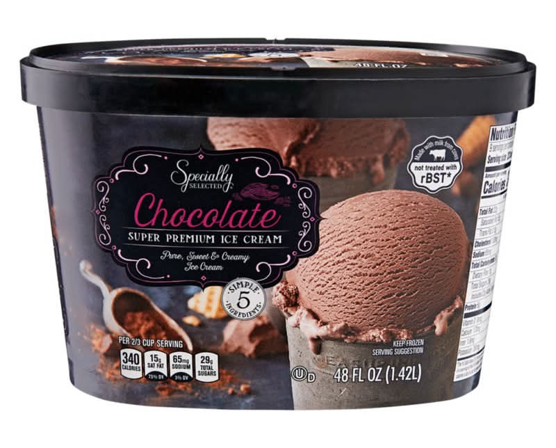 Specially Selected Super Premium Ice Cream, Chocolate (48 fl oz)