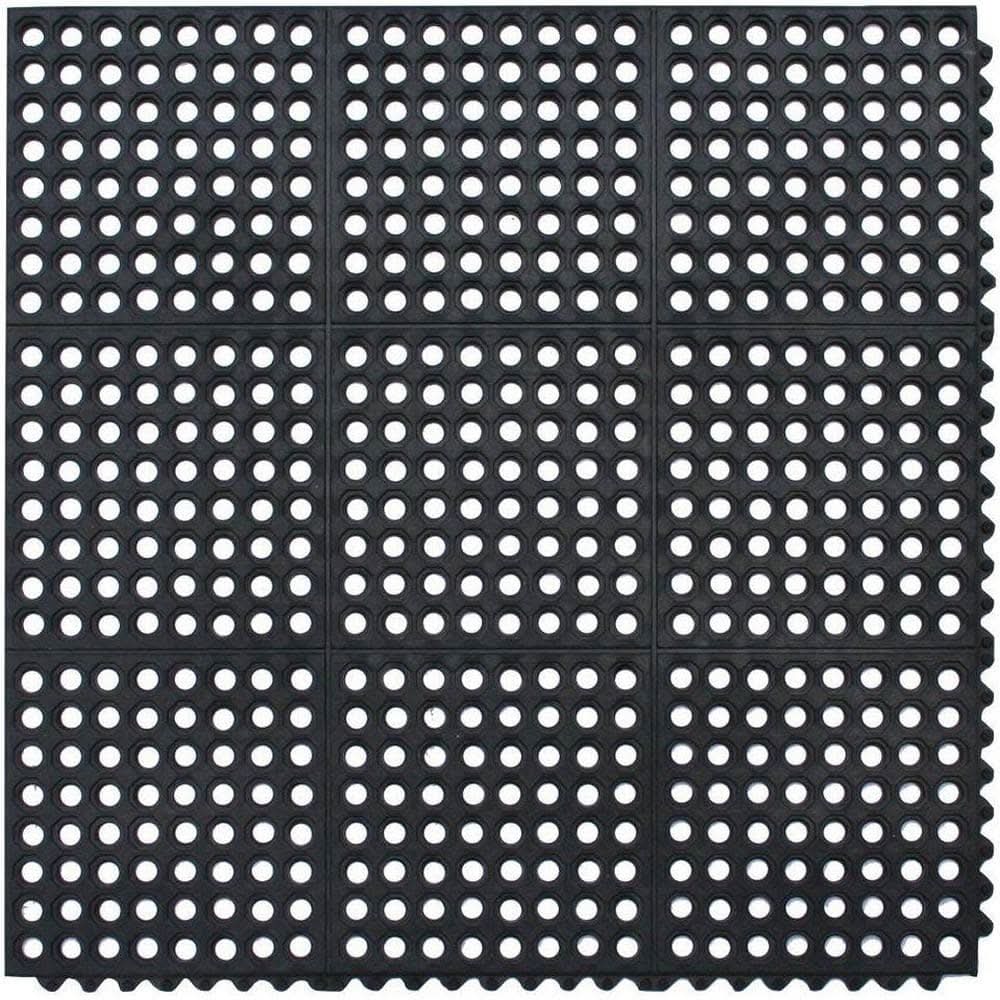 Trafficmaster Black 36 In. X 36 In. Rubber Anti-Fatigue Indoor Comfort Mat