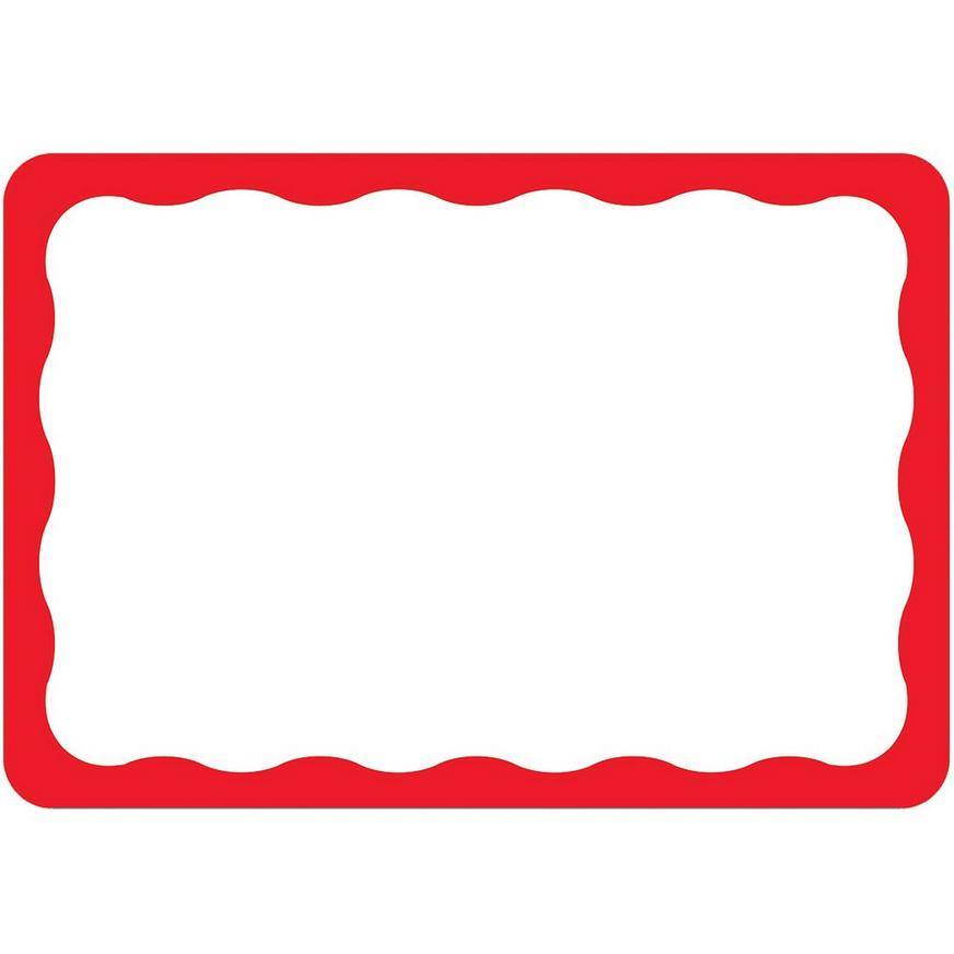 Party City Border Name Tags (100 ct) (red)