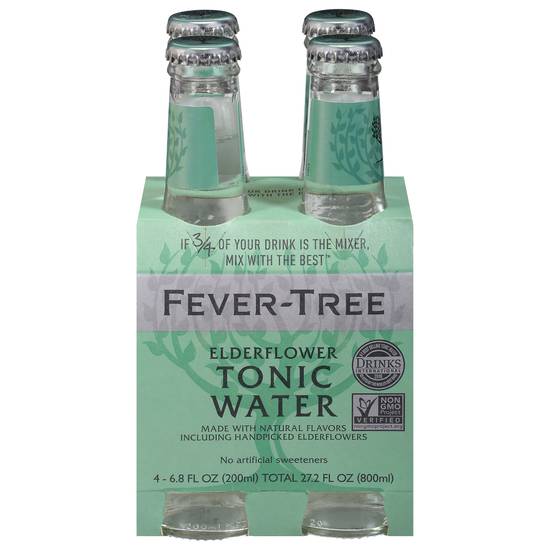Fever-Tree Elderflower Tonic Water ( 4 ct, 6.8 fl oz)
