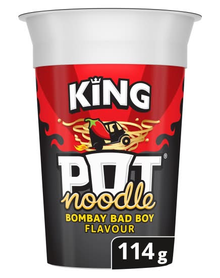 King Pot Noodle Bombay Bad Boy, Instant Vegetarian Noodle (114g)