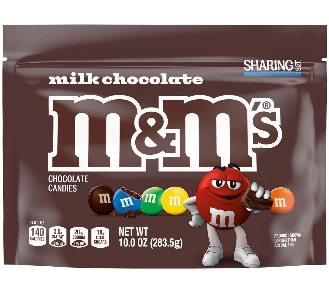 M&M's Sharing Size Candies, Milk Chocolate (10 oz)