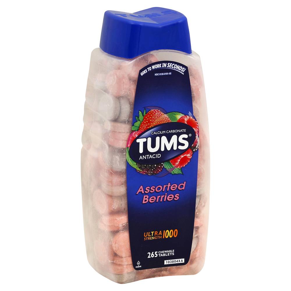 Tums Antacid Ultra Strength Assorted Berry Chewable Tablets