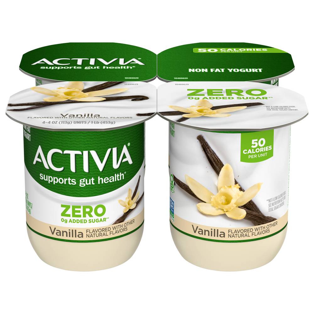 Activia Nonfat Vanilla Probiotic Yogurt (4 ct)