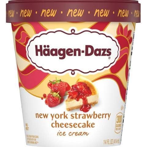 Häagen-Dazs New York Ice Cream, Strawberry-Cheesecake (14 oz)