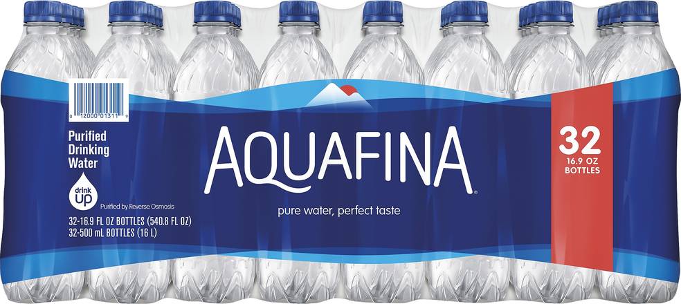 Aquafina Purified Drinking Water (32 ct, 16.9 fl oz)