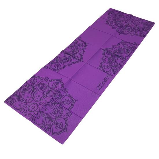 Gozone tapis de yoga pliant, motif violet (1 unité) - purple printed foldable yoga mat (1 unit)