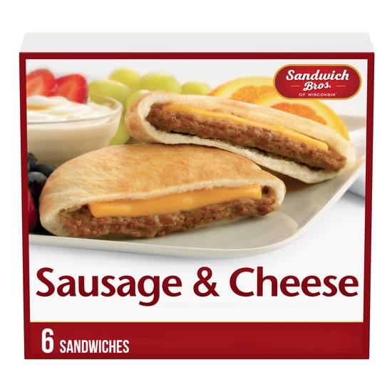Sandwich Bros. Sausage & Cheese Flatbread Pocket Sandwiches (6 ct)