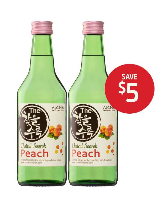 Chateul Soju Super Saver - Peach 2 Pack
