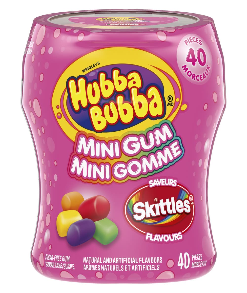 Hubba Bubba Mini Bubble Gum, Skittles (40 ct)