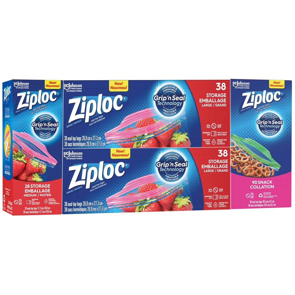 Ziploc - Assortiment De Sacs Pour Garde-Manger