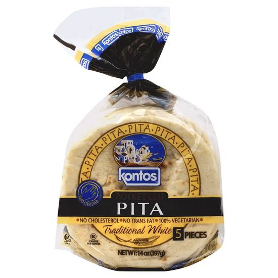 Kontos Pocket-Less Traditional White Pita ( 5 ct)