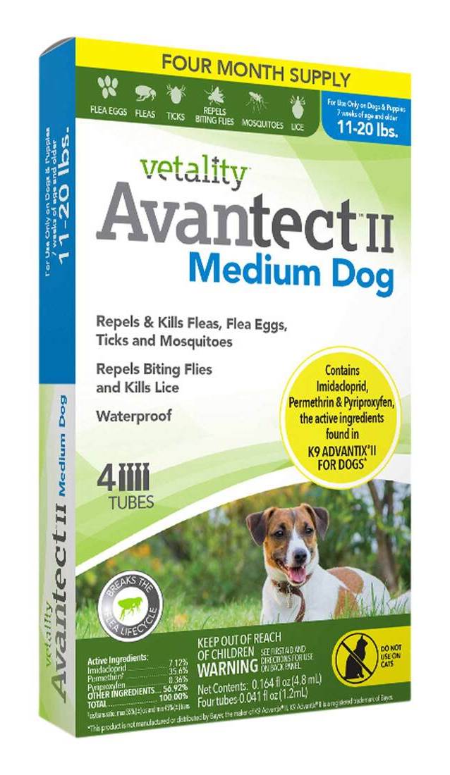 Vetality Avantect Ii Medium Dog (0.16 fl oz, 4 ct)