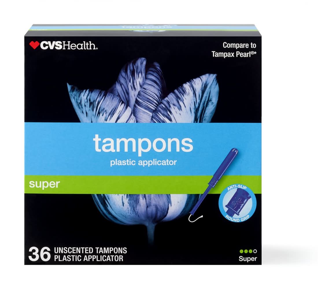 CVS Pharmacy Plastic Super Absorbency Unscented Tampons