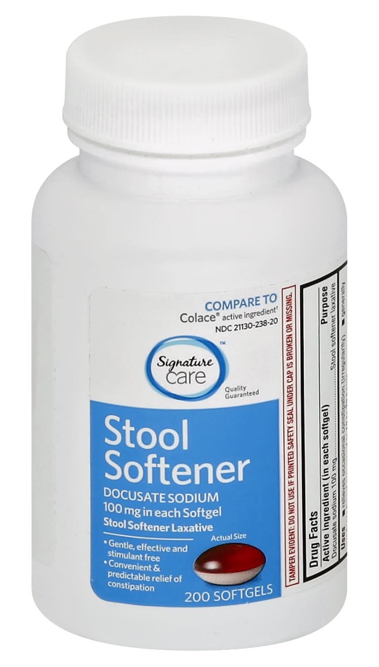 Signature Stool Softener, Docusate Sodium 100 mg (4.2 oz)