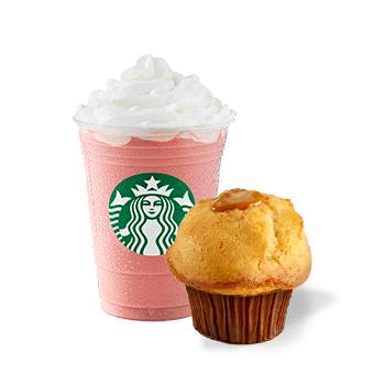 Frutilla Creme Frappuccino Alto + Muffin Dulce de Leche