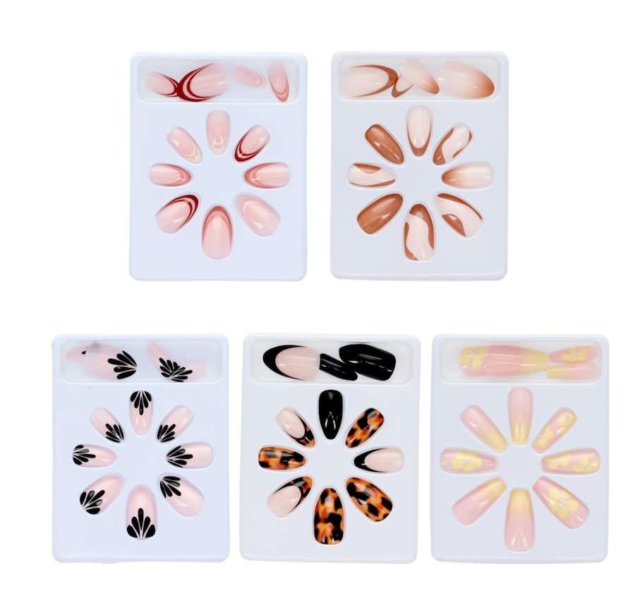 Pretty Woman Faux Nails, Assorted Styles, 12-pc Pack.