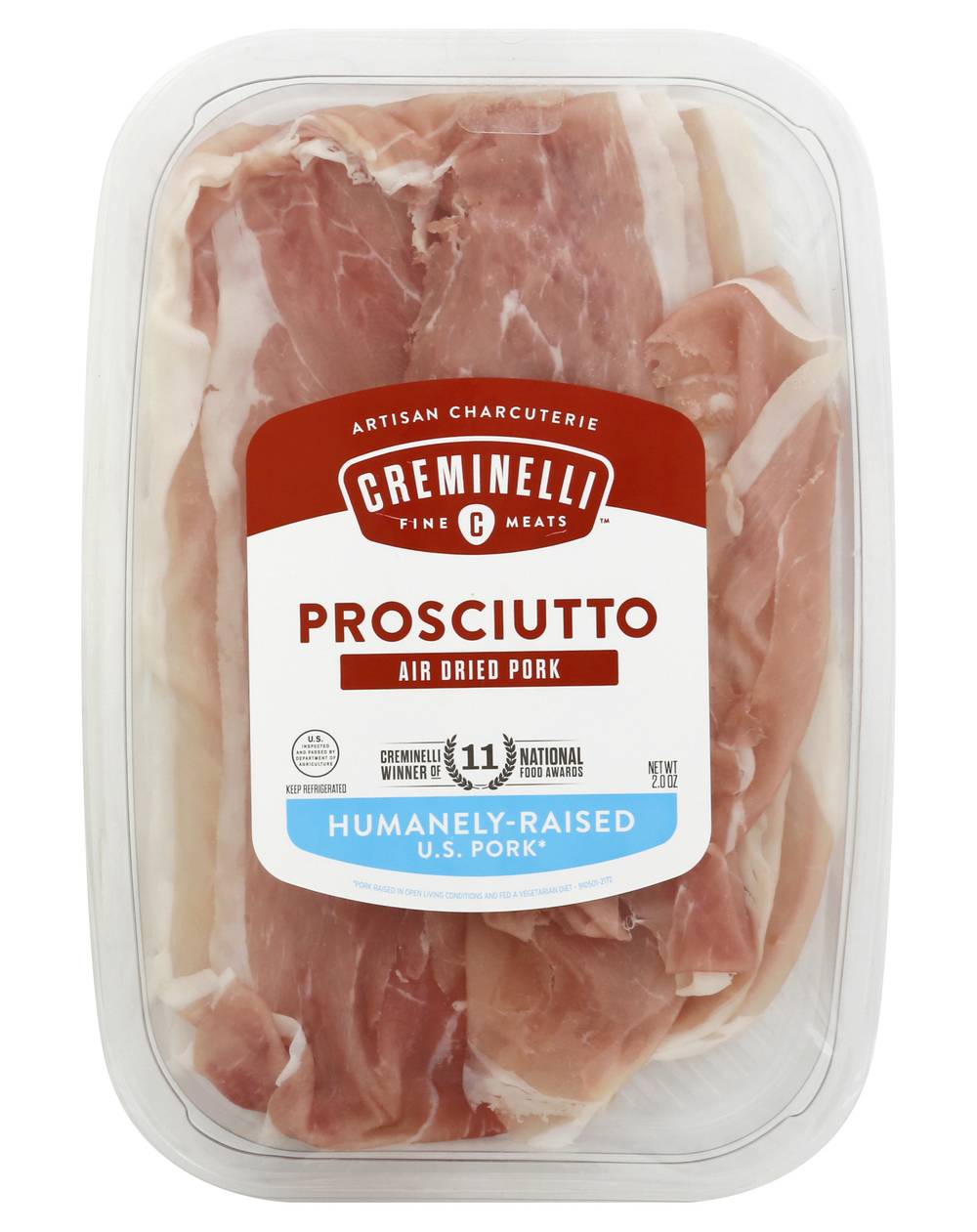 Creminelli Fine Meats Air Dried Sliced Prosciutto (2 oz)