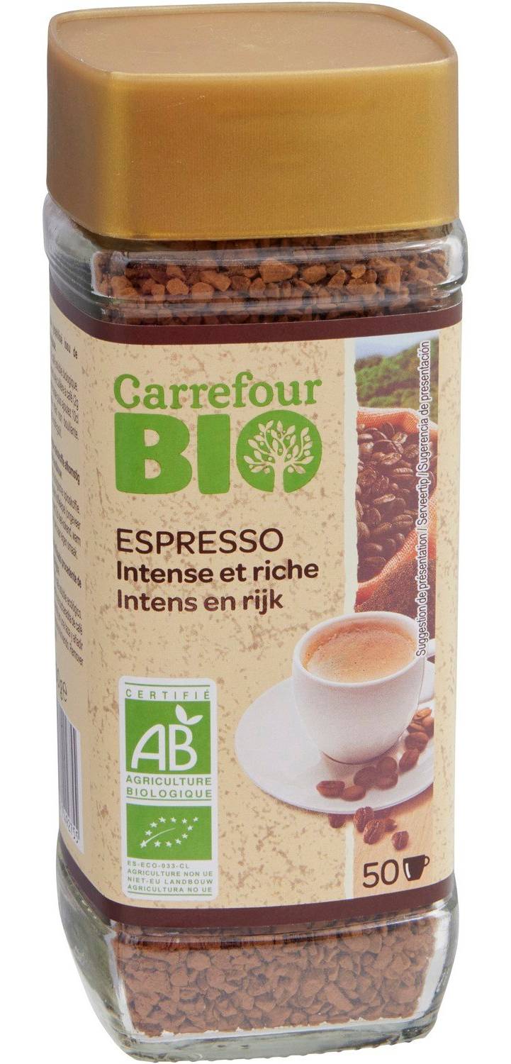 Carrefour Bio - Café soluble espresso (100g)