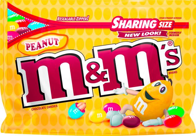 M&M'S, Peanut Milk Chocolate Candy Sharing Size Bag - 10.7 Oz
