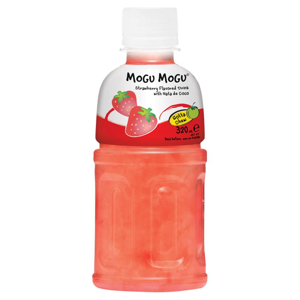 Mogu Mogu Strawberry Flavored Drink with Nata De Coco 320ml