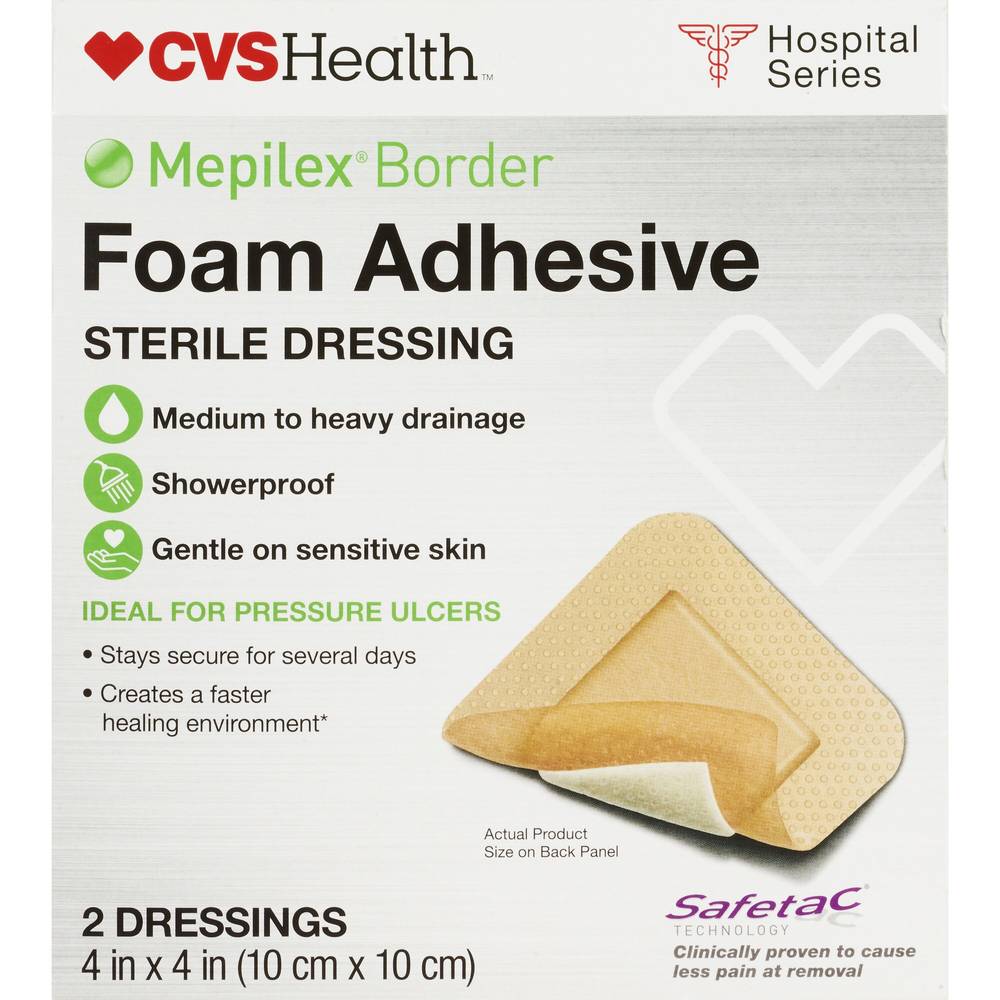 Cvs Health Foam Adhesive Sterile Dressings, 2 Ct