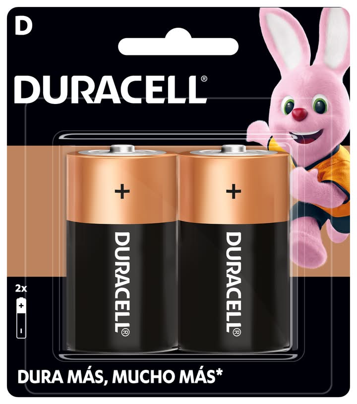 Duracell · Pilas alcalinas, D (2 un)