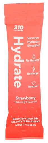310 Nutrition Strawberry Hydrate Electrolyte Drink Mix Packet