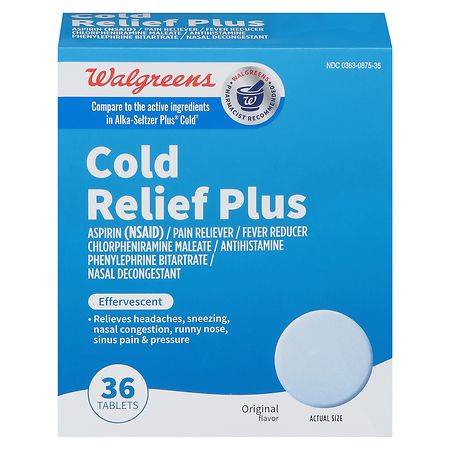 Walgreens Cold Relief Plus Original Tablets