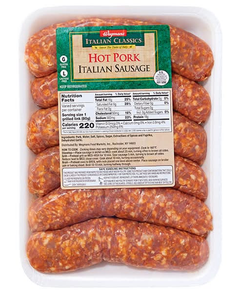 Wegmans Italian Classics Hot Italian Sausage