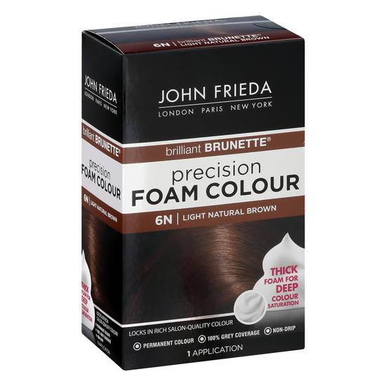 John Frieda Brilliant Brunette Light Natural Brown 6n Precision Foam Color