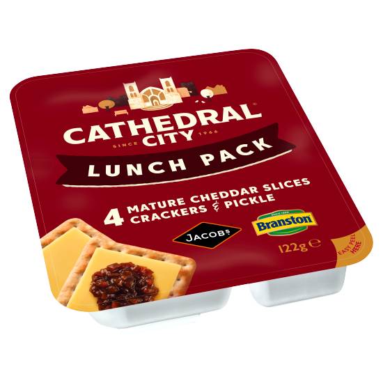 Cathedral City Mature Cheddar Slices Crackers & Pickle